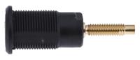 233020-21 Staubli Black Female Banana Socket, 4 mm Connector, Solder Termination, 32A, 1000V, Gold Plating