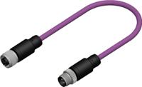 283-4970 RS PRO Female 8 way Straight M12 to Male 8 way Straight M12 Actuator/Sensor Cable, 1 m