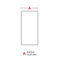 m4c-475-422 Brady B-422 on Black on White Label, 12.07 mm Width