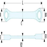 464tx20x24 Facom 464 Series Spanner, 20mm, Metric, Double Ended, 230 mm Overall