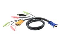 2l-5303u Aten Male 3.5mm Stereo Jack, USB A, VGA to Male 3.5mm Stereo Jack, SPHD-15 KVM Cable