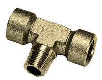 0158-17-17 Legris Brass Pipe Fitting, Tee Threaded Branch Tee, Female BSPP 3/8in to Female BSPP 3/8in