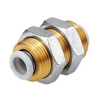 kq2e04-00aj SMC KQ2 Series Bulkhead Union, 4 mm to 4 mm, Tube-to-Tube Connection Style, KQ2E04-00AJ