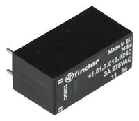 418170128240 Finder 41 Series Solid State Relay, 3 A Load, PCB Mount, 240 V ac Load, 17 V dc Control