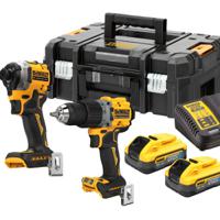 dck2050h2t-gb DeWALT DCK2050H2T-GB, 18V Cordless Drill Power Tool Kit - Compact Impact Drill Kit, Type G - British 3-Pin