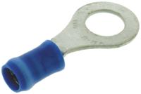 31906 TE Connectivity, PIDG Insulated Ring Terminal, M6 Stud Size, 1mm² to 2.5mm² Wire Size, Blue