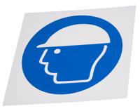 813-4583 RS PRO Plastic Mandatory Head Protection Sign With Pictogram Only Text