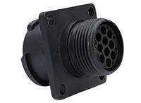 fls012n8s03 Amphenol Industrial Circular Connector, 8 Contacts, Flange, M12 Connector, Socket, Female, IP67, IP68, IP69K,