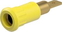 643010-24 Staubli Yellow Socket Test Socket, Tab Termination, 25A, 30V ac, Gold Plating