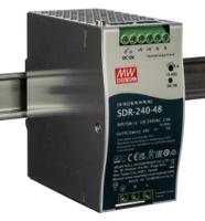 sdr-240-48 MEAN WELL SDR Switched Mode DIN Rail Power Supply, 88 → 264V ac ac Input, 48V dc dc Output, 5A Output, 240W