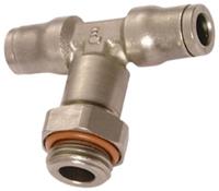 3698-08-10 Legris LF3600 Series Tee Threaded Adaptor, Push In 8 mm to Push In 8 mm, Threaded-to-Tube Connection Style