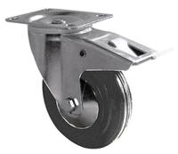 13511821 Guitel Hervieu Braked Swivel Castor Wheel, 175kg Capacity, 160mm Wheel