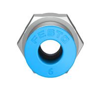 qsf-18-6-b Festo QS Series Straight Threaded Adaptor, G 1/8 Female to Push In 6 mm, Threaded-to-Tube Connection Style, 153023