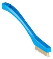 44023 Vikan Extra Hard Bristle Blue Scrubbing Brush, 11mm bristle length, PET bristle material