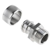 7tca297070r0044-gfms0303 Kopex Straight, Conduit Fitting, 16mm Nominal Size, M16, 316 Stainless Steel, Metallic IP40 rating