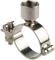 265-5286 RS PRO Stainless Steel Silver Hinged Pipe Clamp, 1/2 BSP