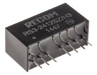rs3-2412szh3 Recom RS3 DC-DC Converter, 12V dc/ 250mA Output, 9 → 27 V dc Input, 3W, Through Hole, +71°C Max Temp -40°C Min
