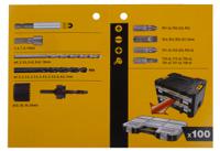 dt71569-qz DeWALT 100-Piece Twist Drill Bit Set for Multi-Material, 10mm Max, 1.5 Min, HSS Bits