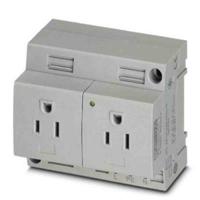 0804163 Phoenix Contact USA Mains Sockets, 15A, DIN Rail, 125 V