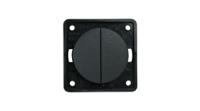 936552505 Berker Anthracite Rocker Switch, 2 Gang, INTEGRO