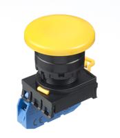 yw1b-m4e10y Idec YW Series Illuminated Push Button Complete Unit, Panel Mount, 22mm Cutout, SPST, IP65