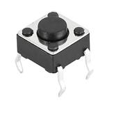 13019302 Schurter IP40 Black Button Tact Switch, SPST 0.05VA 5mm Through Hole