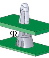 crlcbsr-4-01 CRLCBSR-4-01, 6.4mm High Nylon PCB Support Pillar for 4mm PCB Hole, 10mm Base
