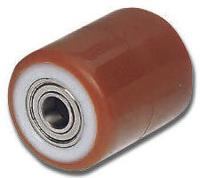 9947-cc LAG Brown, White Polyurethane Hygienic, Low Rolling Resistance, Non-Marking Trolley Wheel, 500kg