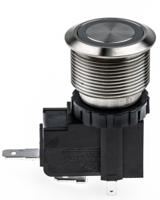 175-8213 RS PRO Illuminated Push Button Switch, Latching, Panel Mount, 22.2mm Cutout, SPST, White LED, 250 / 125V ac, IP67