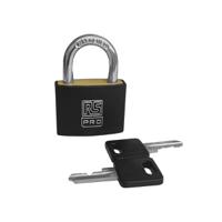 195-8255 RS PRO Key Brass Padlock, Keyed Alike, 6mm Shackle, 43mm Body