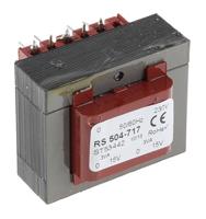 504-717 RS PRO 15V ac 2 Output Through Hole PCB Transformer, 6VA