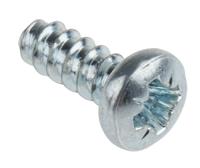 482-8076 RS PRO Bright Zinc Plated Steel Pan Head Thread Forming Screw, N°6 x 3/8in Long 9mm Long