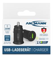1000-0029-520 Ansmann Car Charger, 12 → 24V dc Input, 5V dc Output USB, 3A
