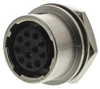 hr10a-10r-12s71 Hirose Circular Connector, 12 Contacts, Panel, Miniature Connector, Socket, Female, HR10 Series