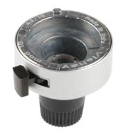18a11b10 Vishay 22.2mm Chrome Potentiometer Knob for 6.35mm Shaft Splined, 18A11B10