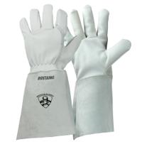light-weldt10 Rostaing Grey, White Para Aramid, Leather Welding Gloves 35 cm Cut Resistant, Heat Resistant