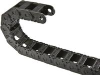 240003055 Igus 2400, e-chain Black Cable Chain - Flexible Slot, W54 mm x D38mm, L1m, 55 mm Min. Bend Radius, Igumid G