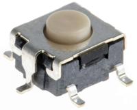 b3s-1100p Omron Button Tactile Switch, SPST 50 mA @ 24 V dc 0.8mm Through Hole