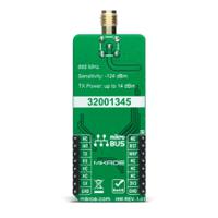 mikroe-4616 MikroElektronika LR 3 Click 32001345, TXB0106 LoRa Add On Board for mikroBUS socket 863 → 870MHz MIKROE-4616