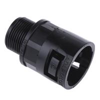 7tca296000r0797-al28m25abl Adaptaflex Straight, Conduit Fitting, 28mm Nominal Size, M25, Nylon 66, Black IP66 rating