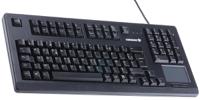 g80-11900lumfr-2 CHERRY Wired USB Compact, Ergonomic Touchpad Keyboard, AZERTY, Black
