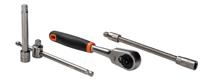s160 Bahco 16-Piece Metric 1/4 in Standard Socket Set with Ratchet, 6 point