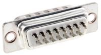 61801524823 Wurth Elektronik 618 15 Way Cable Mount D-sub Connector Plug, 2.77mm Pitch