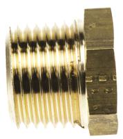 0163-21-17 Legris Brass Pipe Fitting, Straight Threaded Reducer, Male R 1/2in to Female G 3/8in