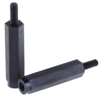 htsn-m3-25-6-2 Essentra Standoff, M3 Thread, 25mm Body, Nylon, Male/Female