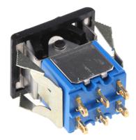 7647adu1202u732 APEM DPDT, (On)-Off-(On) Rocker Switch Panel Mount