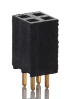 ssw-102-01-g-d Samtec SSW Series Straight Through Hole Mount PCB Socket, 4-Contact, 2-Row, 2.54mm Pitch, Solder Termination