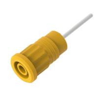 3289-j Electro PJP Yellow Female Banana Socket, 4 mm Connector, Press Fit Termination, 36A, 1kV, Nickel Plating