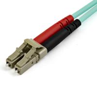 a50fblclc15 StarTech.com LC to LC Duplex OM3 Multi Mode OM3 Fibre Optic Cable, 50/125μm, Light Blue, 15m