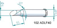 102adlf40 Ersa 4 mm Hoof Soldering Iron Tip for use with i-Tool
